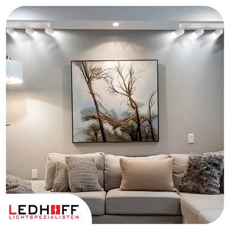 Kinkiet sufitowy Lampa potrójna SPOT GU10 biała srebrna