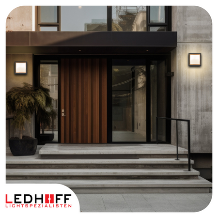 Lampa elewacyjna LED zewnętrzna Kinkiet ścienny kwadrat SMART RGB 10W