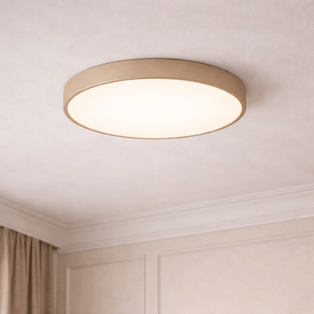 Plafon sufitowy LED beżowy 40cm - wysoka wydajność świetlna 100lm/W