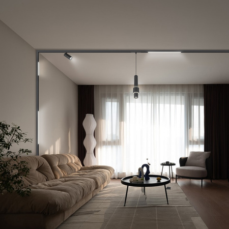 Lampa liniowa LED do szyny magnetycznej M20 24W 60cm czarna 3 BARWY ŚWIATŁA