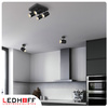 Lampa sufitowa Kinkiet poczwórny kwadrat GU10 czarny LINEA