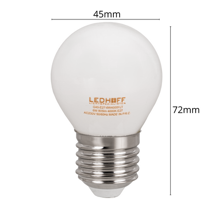Żarówka LED E27 biała ozdobna 6W mocne neutralne światło 805lm 4000K design