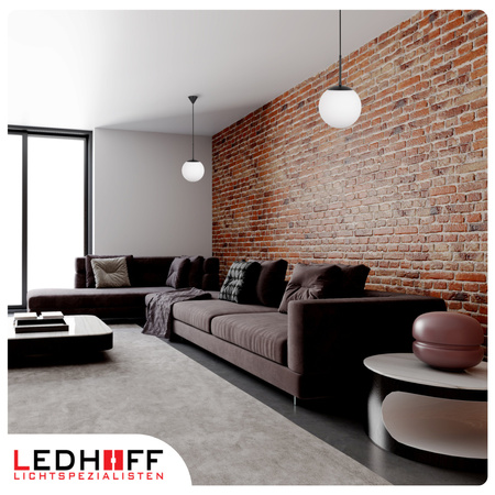 Lampa wisząca kula biała czarna E27 do salonu sypialni NOWOCZESNA