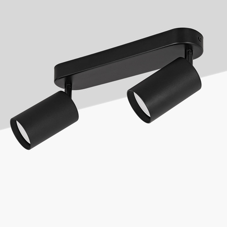 Kinkiet sufitowy podwójny Spot GU10 czarny