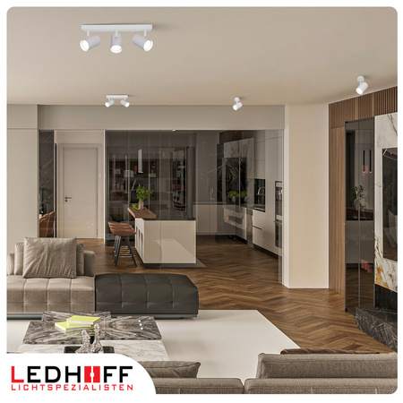 Lampa sufitowa Kinkiet potrójny GU10 biały LINEA