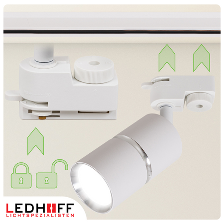 Oświetlenie szynowe biały srebrny 8x lampa GU10 szyna 4m