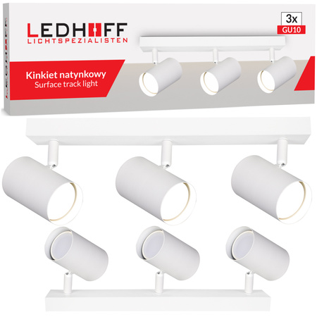 Lampa sufitowa Kinkiet potrójny GU10 biały LINEA