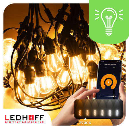 Girlanda ogrodowa świetlna SMART 11m + 18x żarówka wisząca LED TUYA