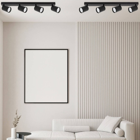 Kinkiet sufitowy poczwórny Spot GU10 czarny