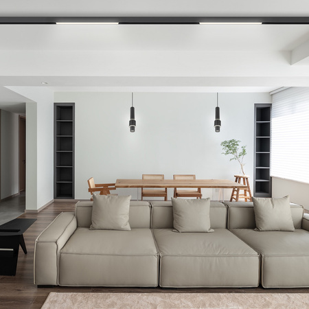 Lampa liniowa LED do szyny magnetycznej M20 24W 60cm czarna 3 BARWY ŚWIATŁA