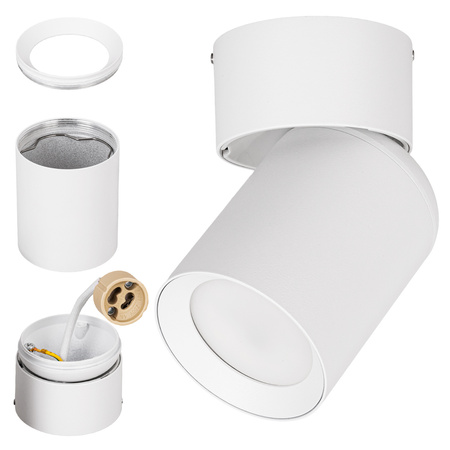 Kinkiet sufitowy pojedynczy Spot GU10 biały