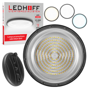 Lampa przemysłowa LED HighBay UFO 150W 3 barwy światła na magazyn halę