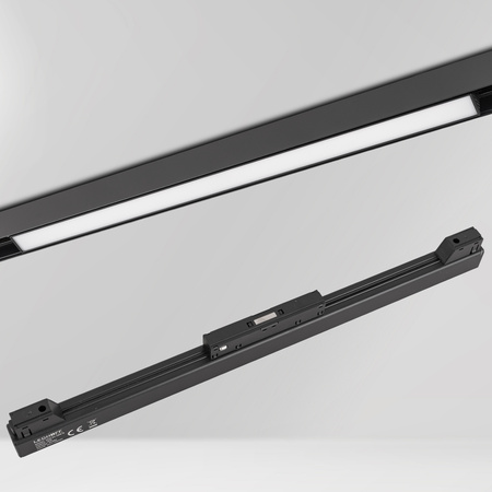 ZESTAW M20 2x Lampa liniowa LED 18W 45cm czarna 3 BARWY ŚWIATŁA + szyna magnetyczna 1m