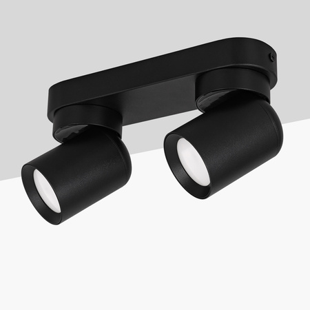 Kinkiet sufitowy podwójny Spot GU10 czarny