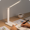 Lampka biurkowa LED biała 6W z ładowarką indukcyjną i portem USB