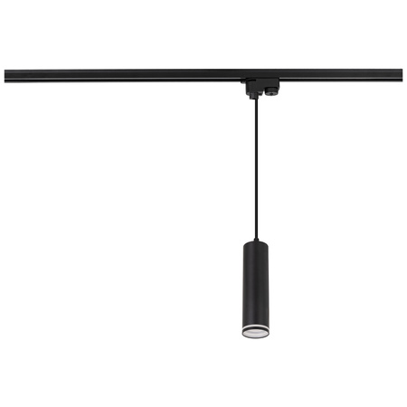 Oświetlenie szynowe wiszące czarne 4x lampa GU10 + 2x szyna 1m