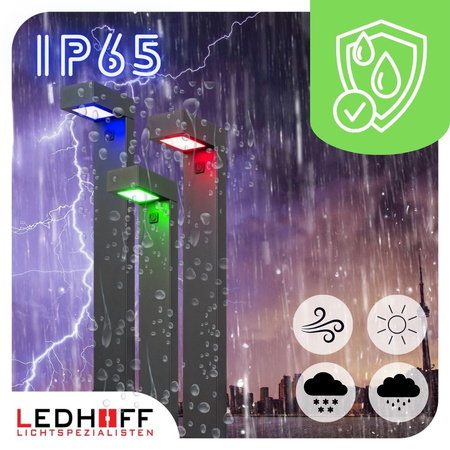 3x Lampa ogrodowa LED stojąca słupek wbijany SMART RGB