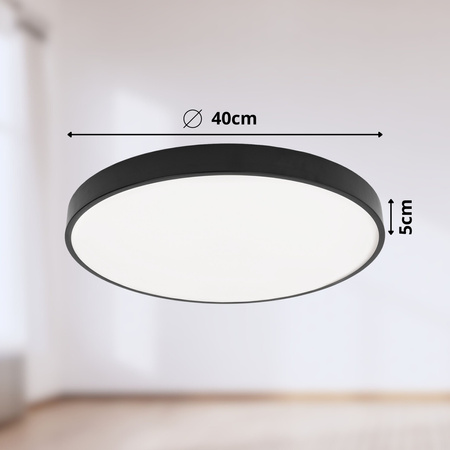 Plafon LED z PILOTEM Lampa sufitowa ŚCIEMNIANA 40cm