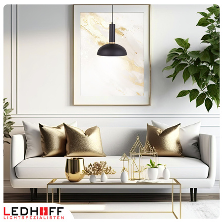 Lampa wisząca czarna złota E27 nad stół NOWOCZESNA