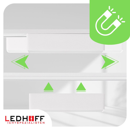 Oświetlenie szynowe magnetyczne ZESTAW listwa 1m + 3x lampa liniowa LED