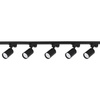 Oświetlenie szynowe czarne 5x GU10 szyna 2x 1m