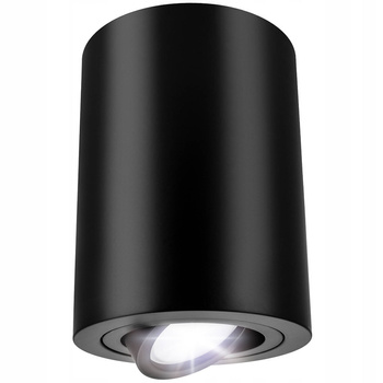 Oprawa sufitowa natynkowa Tuba GU10 okrągła czarna