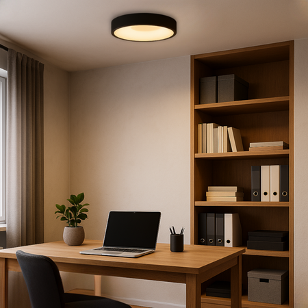 Plafon LED z pilotem Designerska Lampa sufitowa ściemniana 38cm NOVA