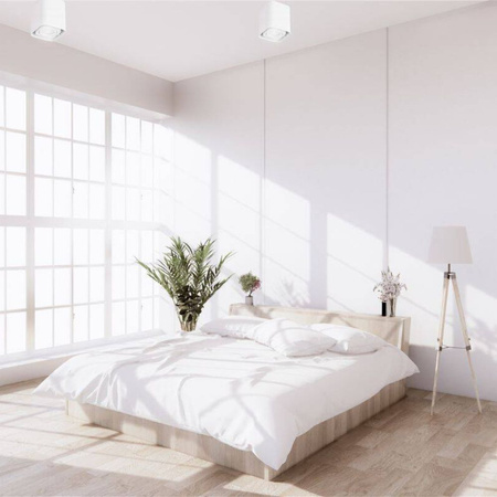 Oprawa sufitowa natynkowa Tuba kwadratowa GU10 biała RUCHOMA