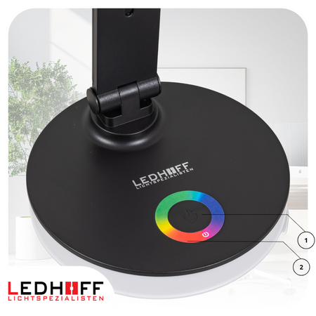 Lampka biurkowa LED do gamingu czarna 5W + światło RGB