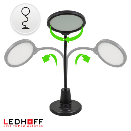 Lampka biurkowa LED czarna 10W 3 barwy światła