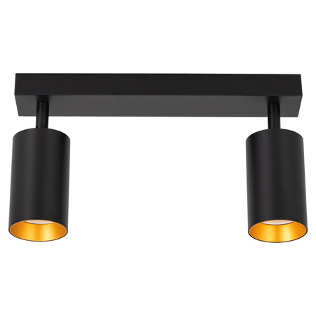 Lampa sufitowa Kinkiet natynkowy LED 2x GU10 czarno-złoty SPOT