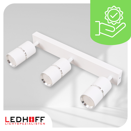 Kinkiet sufitowy Lampa potrójna SPOT GU10 biała srebrna