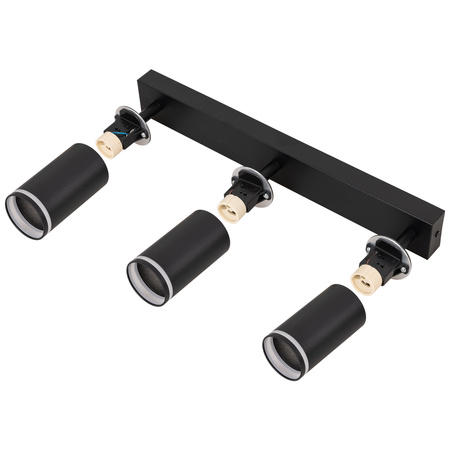 Kinkiet sufitowy potrójny Spot GU10 czarny