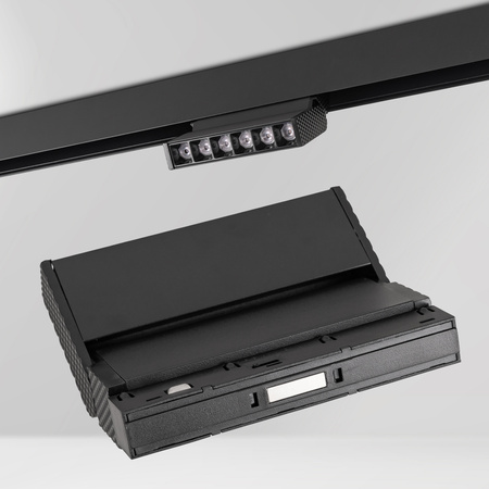 Lampa soczewkowa punktowa LED do szyny magnetycznej M20 6W 11cm ruchoma czarna 3 BARWY ŚWIATŁA