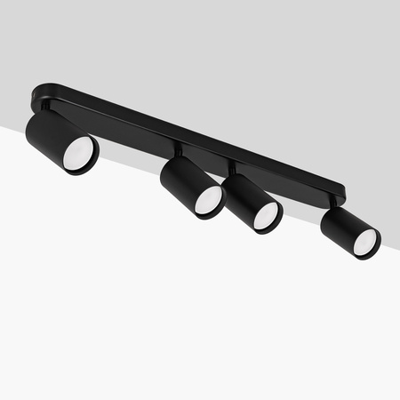 Kinkiet sufitowy poczwórny Spot GU10 czarny