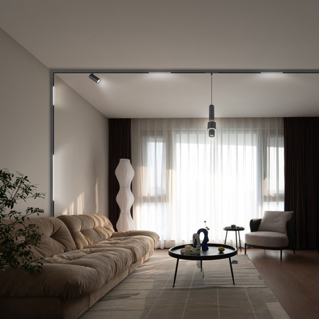 ZESTAW M20 LED 3x Lampa punktowa SPOT 12W + 2x lampa soczewkowa 18W 3 BARWY ŚWIATŁA + 2x szyna magnetyczna 1m + łącznik