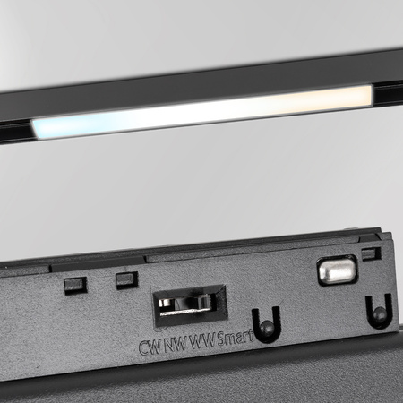 ZESTAW M20 LED 3x Ruchoma lampa punktowa 12W + 2x lampa liniowa 12W 3 BARWY ŚWIATŁA + 2x szyna magnetyczna 1m + łącznik