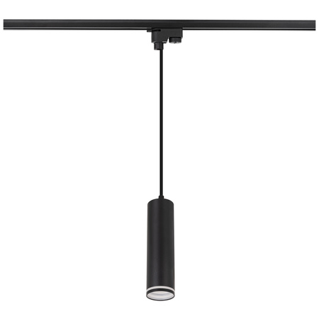 Oświetlenie szynowe wiszące czarne 3x GU10 szyna 1m