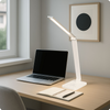 Lampka biurkowa LED biała 6W z ładowarką indukcyjną i portem USB