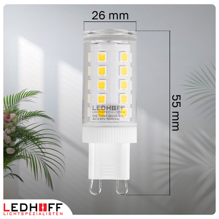 Żarówka LED G9 5W 700lm 3000K barwa ciepła