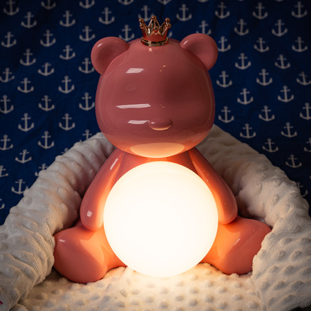 Lampka nocna LED dla dzieci MIŚ wielokolorowe światło RGB