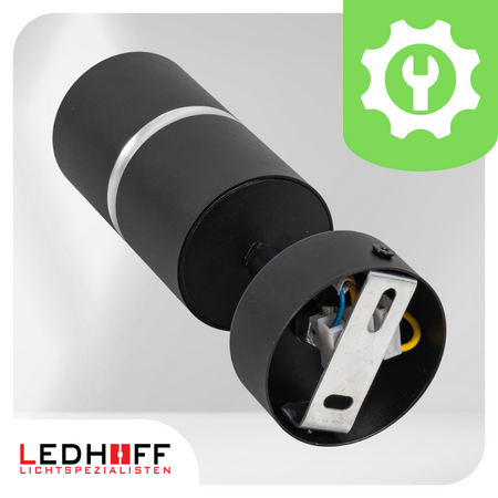 Kinkiet sufitowy pojedynczy SPOT GU10 czarny srebrny