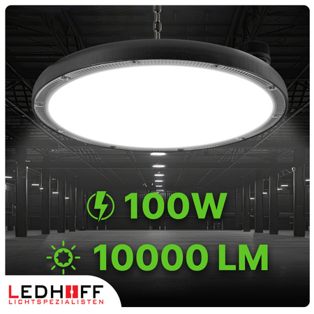 Lampa przemysłowa LED HighBay UFO 100W 3 barwy światła na magazyn halę