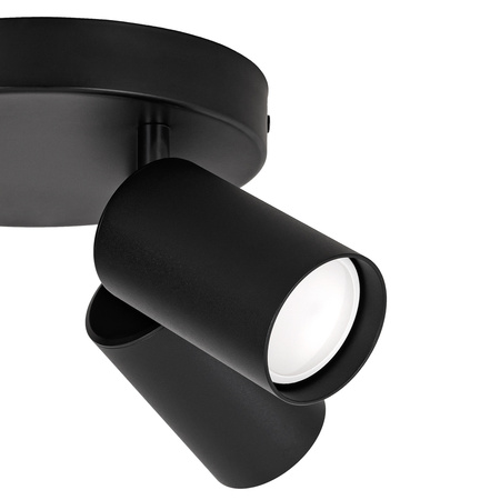 Kinkiet sufitowy okrągły poczwórny Spot GU10 czarny