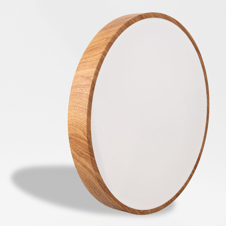 Plafon sufitowy LED 40cm z drewnianym wzorem