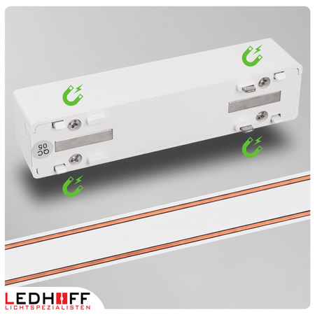 Oświetlenie szynowe magnetyczne ZESTAW 2x listwa 1m + 5x lampa wisząca TUBA LED biała