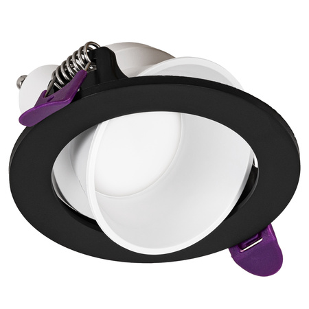 3x Oprawa halogenowa sufitowa podtynkowa GU10 czarno-biała RUCHOMA