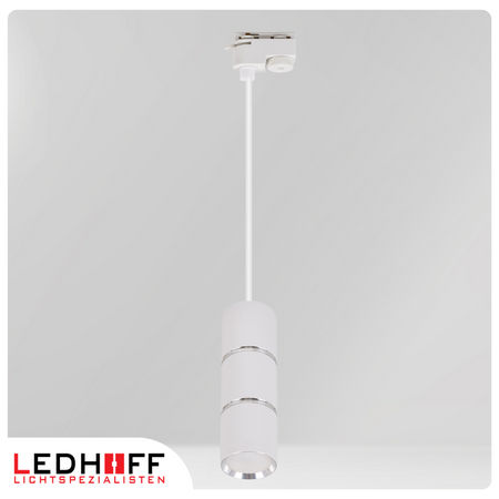 Reflektor szynowy biały srebrny GU10 lampa wisząca 1m na szynoprzewód