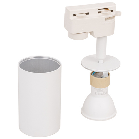Oświetlenie szynowe białe 4x lampa GU10 + 2x szyna 1m