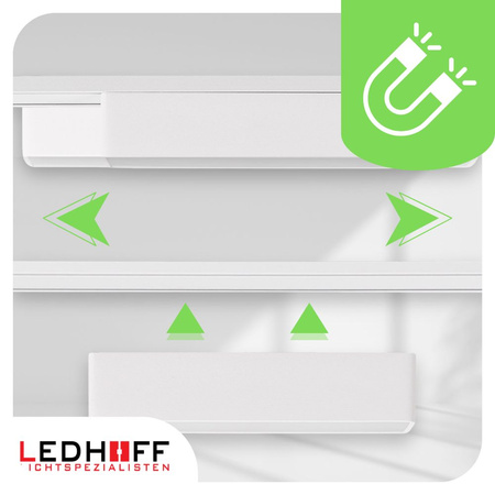 Oświetlenie szynowe magnetyczne ZESTAW 2x listwa 1m + 5x lampa LED BIAŁA